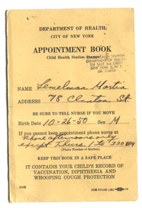 Child's health record book.